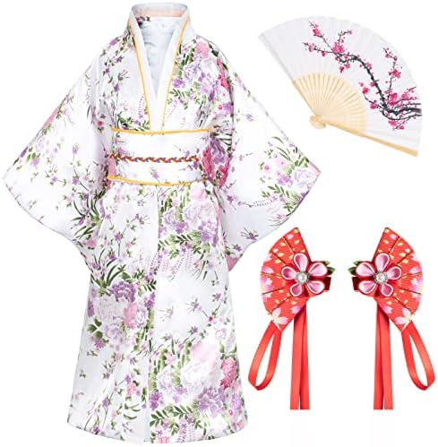 Japanese Traditional Dress Kimono Robe for Kids Girls Costume