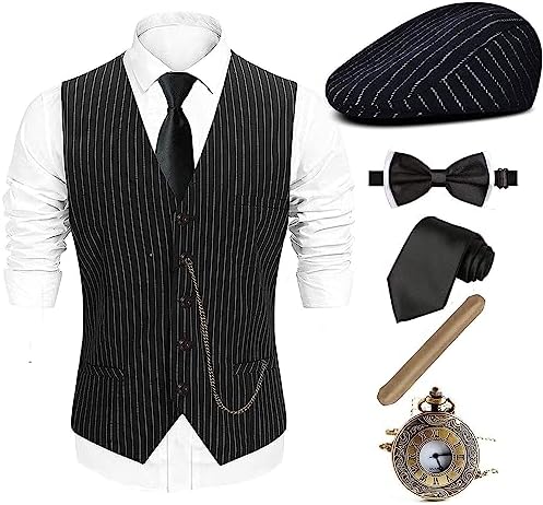 EFORLED Halloween 1920s Mens Costume 2026,Adult Gangster Mobster Outfit
