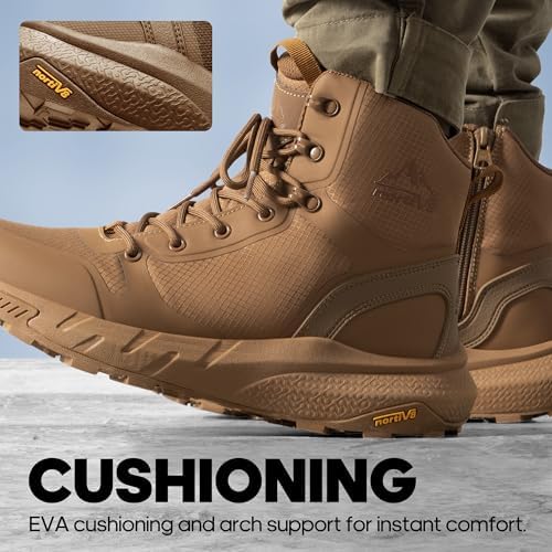 NORTIV 8 Men's Military Tactical Boot Zipper Lightweight