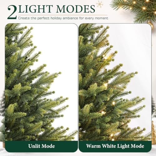 Alupssuc 2ft Prelit Artificial Mini Christmas Tree for Tabletop Desk Decor