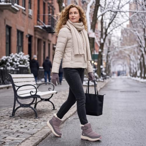 FitVille Snow Boots for Women Wide Width, Warm Fur Lined Winter Boots