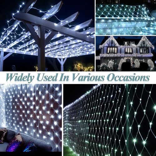 LitHome 21FT x 5FT Christmas Net Lights Outdoor Mesh Lights Connectable