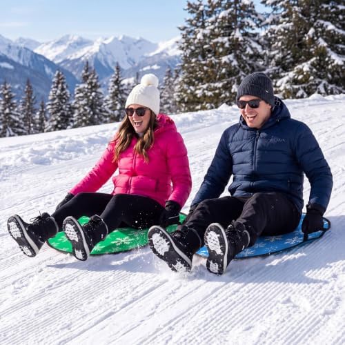 26" Foldable Snow Sleds with Handles for Adult