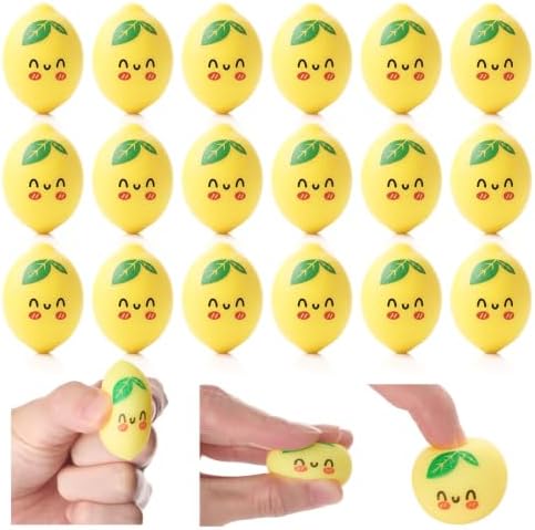 Thenshop 20 Pcs Lemon Balls Yellow Fruit Soft Relief Decor
