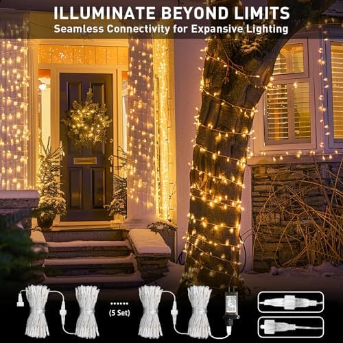 JMEXSUSS 150 LED String Lights for Bedroom, Classroom Lights Plug in