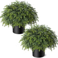 2 Set Artificial Christmas Norfolk Pine Topiary Ball Tree for Front Door