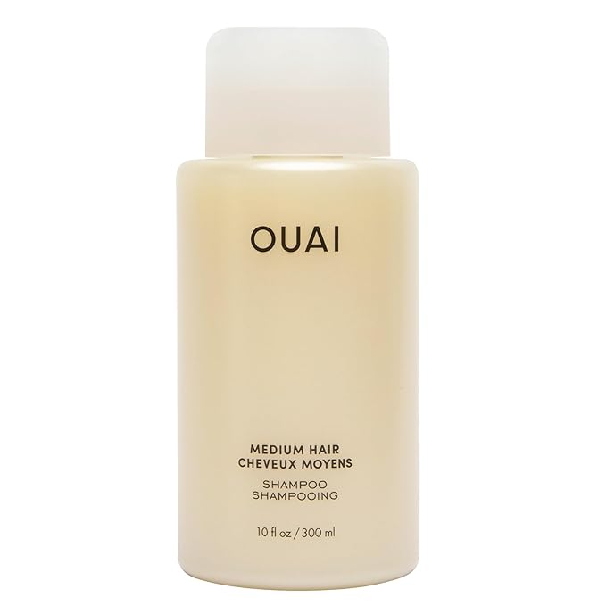 OUAI Medium Hair Shampoo - Hydrating Shampoo for Color Treated Hair & Dry Scalp - Nourishes, Strengthens, Reduces Breakage & Adds Shine - Coconut Oil, Babassu, Keratin - Sulfate Free, 10 Oz