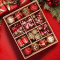 Alupssuc 82pcs Classic Christmas Balls Ornaments Set, Red and Gold