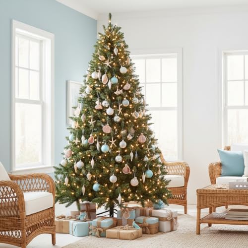 Pre-Lit Christmas Tree 6FT, 856 PVC Tip for Home Holiday Decor