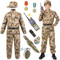 Metemot Army Costume for Boys, Kids Soldier Military Halloween Costume 3‑13