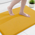 Smiry Memory Foam Bath Mat 36x24, Extra Soft and Absorbent Bathroom Mats, Non Slip Washable Carpet for Floor, Shower and Tub, Yellow