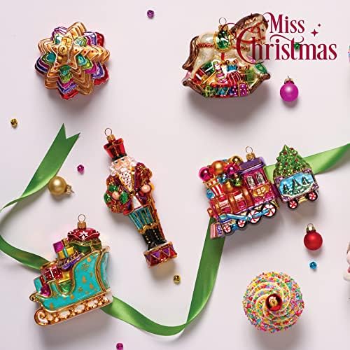 Miss Christmas 2026 Collection Gifts Galore Blown Glass Christmas Tree Ornament (Festive Sleigh)