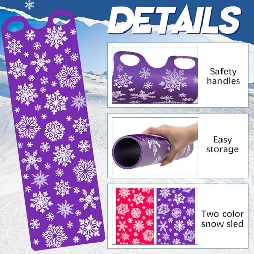 Leyndo 54" Snow Sled for Adults Roll up Mat