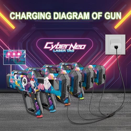 Rechargeable Laser Tag Guns Set of 4, Lazer Tag Game for Kids Teens & Adults, Boys & Girls Outdoor Teenage Group Activities, Cool Toys for Teenage Ages 8 9 10 11 12+