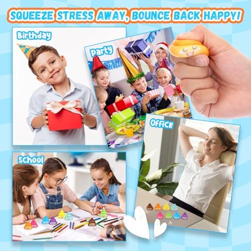 Leyndo 25 Pcs Mini Fake Poop Toys Halloween Party Favors, Multicolor