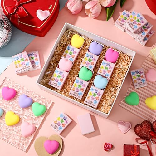 24 Sets Valentines Heart Gifts with Positive Boxes