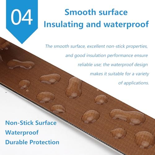 PTFE Heat Resistant Tape Self-Adhesive PTFE Teflon Fabric Tape Suitable for Instrument Parts,Width 20Cm,Thickness:0.25mm