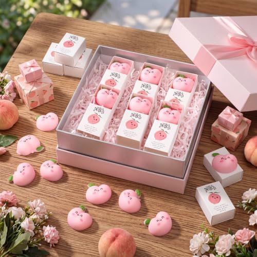 24 Sets Peach Gifts Support Party Favors with Boxes
