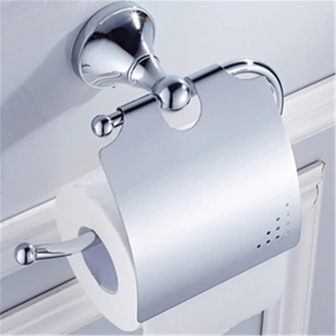 Chrome Plated Brass Wall Mount Bath Hardware Sets Towel Bar Robe Hook Paper Holder Square Bathroom Accessories Set