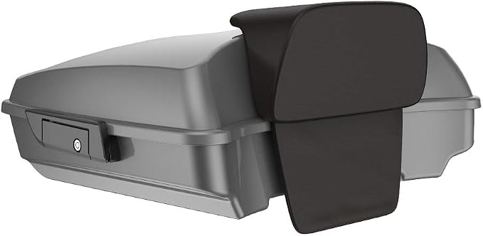 Advanblack Road Glide Tour Trunk Pack Charcoal Pearl Razor Tour Trunk Pack Backrest Pad for '97-'25 Harley Touring Road King Street Glide Electra Glide CVO models