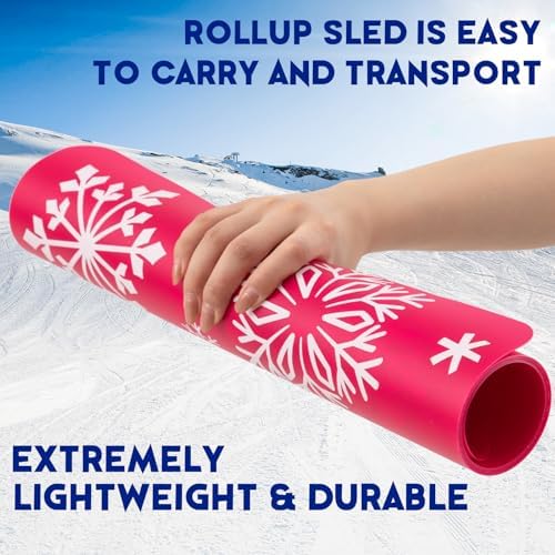 Leyndo 54" Snow Sled for Adults Roll up Mat