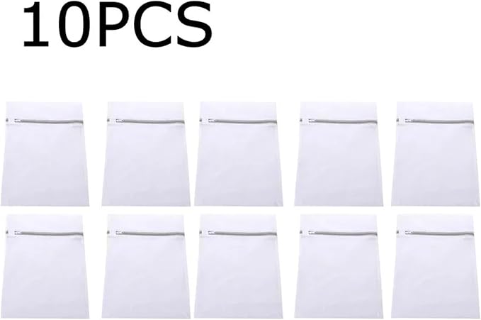 1-10PCS Mesh Laundry Bags For Delicates Protective Bag Durable Net Fabric Wash Bag Dirty Clothes Storage Travel Organization Bag(10pcs d)