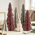 SUNBEAUTY Paper Christmas Tree, Neutral 3D Honeycomb Christmas Tree