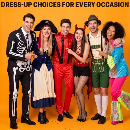 Get Trend Skeleton Halloween Costumes for Men and Women, Dress Up Outfit