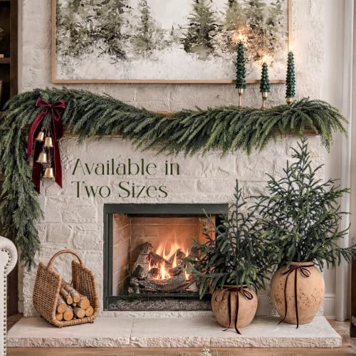 Christmas Decorations - 24" Real Touch Artificial Pine Tree in Black Pot