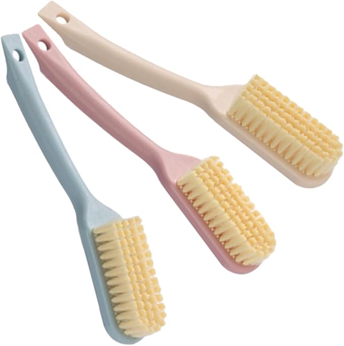 GALPADA 3pcs Multipurpose Shoe Brush Ergonomic Handle Scrub Brushes for Removal Soft Bristles for Household Shoe Care