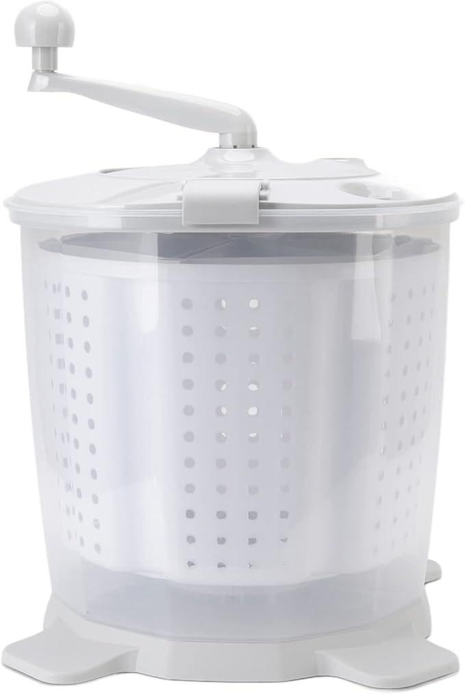 Portable Washing Machine 2 in 1 Hand Crank Mini Clothes Spin Dryer for Dorms, Apartments, Camping, RV - Washer and Dryer - Manual Non Electric