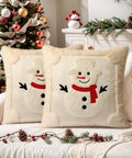 Faux Fur Christmas Pillow Covers 20x20 Set of 2