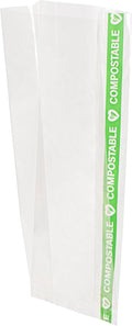 Restaurantware Clear Cellophane Bags 100 Count 2.01 x 1.02 x 5 Inches Heat Sealable Plastic Bags, High Clarity Gusset Bags Food Safe Packaging Clear