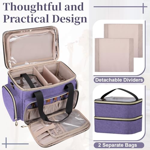 GDNasist Large Makeup Bag, Portable Travel Makeup Bag Organizer