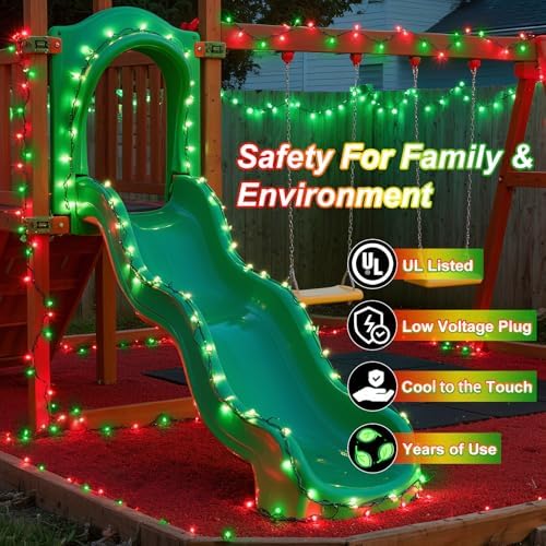WUXYIYANG 750 LED 240FT Red & Light Green Valentine Lights, 12 Pro Modes
