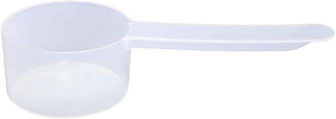 25cc Long Handle Measuring Scoop (5 Teaspoon / 1.67 Tbsp / 25mL) - Heavy-Duty Plastic Spoon for Powders, Protein, Coffee, and Baking, 100-Pack