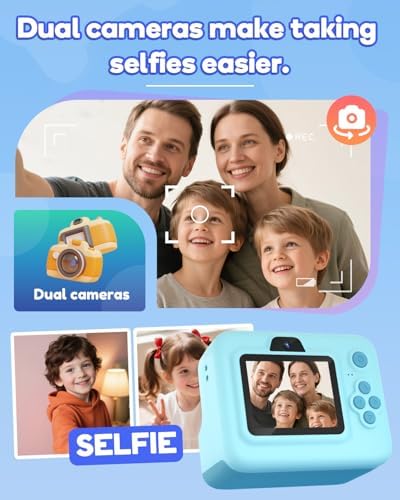 Dylanto Kids Camera Instant Print,1080P Kids Instant Cameras that Print Photos,Christmas Birthday Gifts for Girls Age 3-12,Portable Toy for 3 4 5 6 7 8 9 10 Year Old Girls Boys-Blue