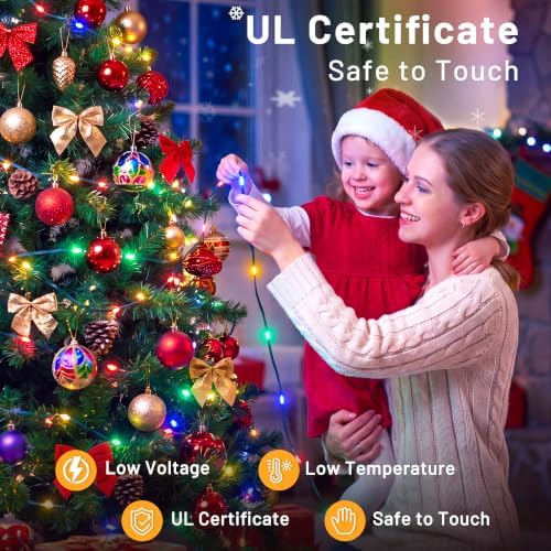 Ollny Christmas Lights Outdoor 1200 LED 393FT, Multicolor Fairy Lights