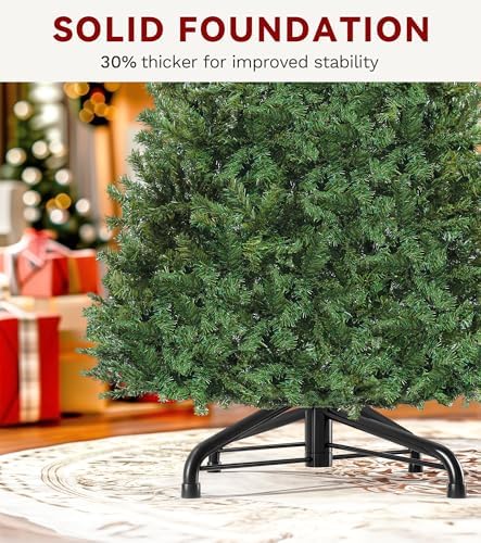 DWVO 6ft Green Spruce Artificial Christmas Tree with 880 Tips