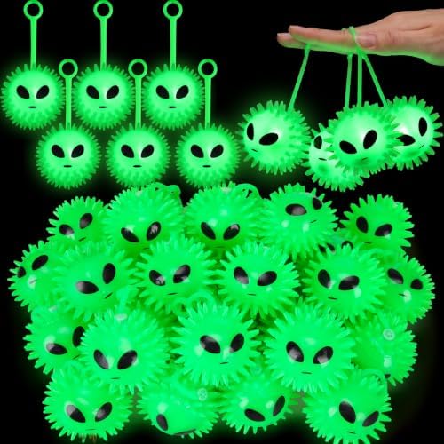 Sotiff 30 Pcs Alien Light-Up Stress Balls