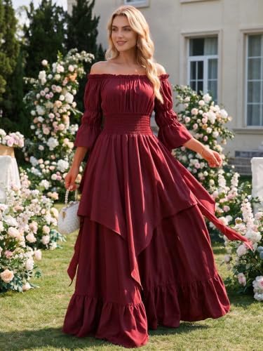 Women's Gothic Witch Dress Medieval Renaissance Costume Victorian Dress