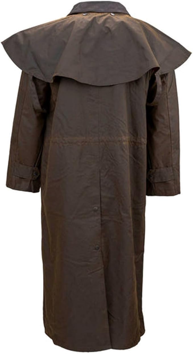 Outback Trading Company Unisex 2056 Stockman Waterproof Breathable Extra-Long Cotton Oilskin Duster Coat