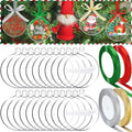 Sumind 30 Pcs 4 Inch Blank Acrylic Christmas Ornaments, Transparent