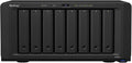 Synology DiskStation DS1821+ NAS Server with Ryzen 2.2GHz CPU, 32GB Memory, 64TB HDD Storage, 1TB M.2 NVMe SSD, 4 x 1GbE LAN Ports, DSM Operating System