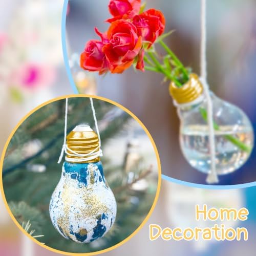 Tessco for you 1 Pcs 6.8 oz/ 200 ml Plastic Light Bulb Jars, Gold