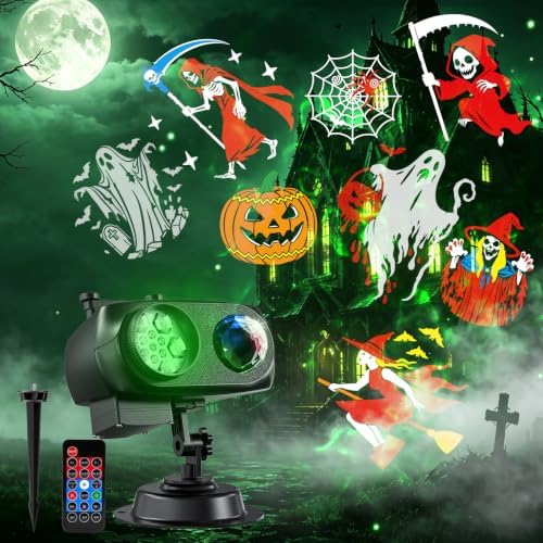 2026 Halloween Projector Lights,15W HD Holiday Light for Christmas Gift