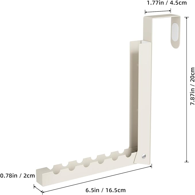 BAKON Over The Door Hanger Folding Clothes Drying Rack, Folding Hanging Coat Rack for Indoor Laundry Room Compact Small Space Foldable Portable Clothing Hanger Hook Collapsible-4 Pack (Beige)