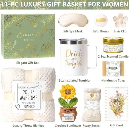Birthday Gifts for Women Get Well Soon Spa Gift Baskets Self Care Package