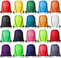 Kuhome 20Pcs Drawstring Backpacks Bulk String Bag Cinch Sack Pack Storage Knapsack Polyester Gift Bags Sports Drawstring Bags for Trip Gym Party Bags(20 Colors)