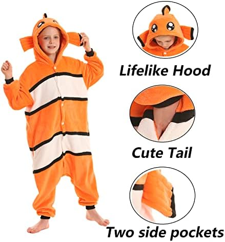 SimZoo Kids Animal Onesie Pajamas Halloween Costumes Cosplay 4-13Y